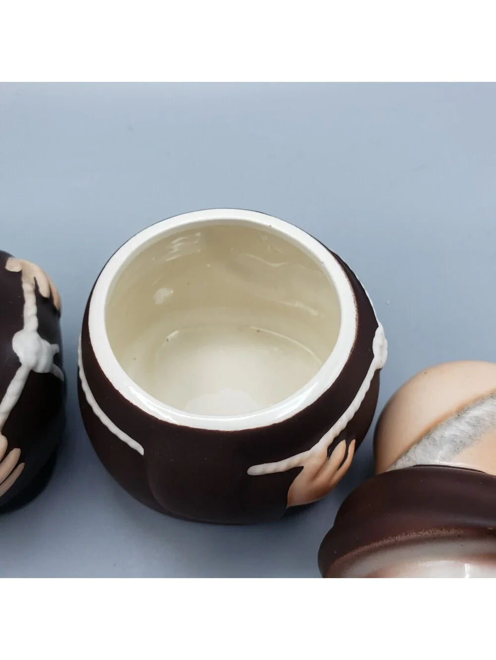 Vintage Goebel Friar Tuck Creamer and Covered Sugar Western Germany